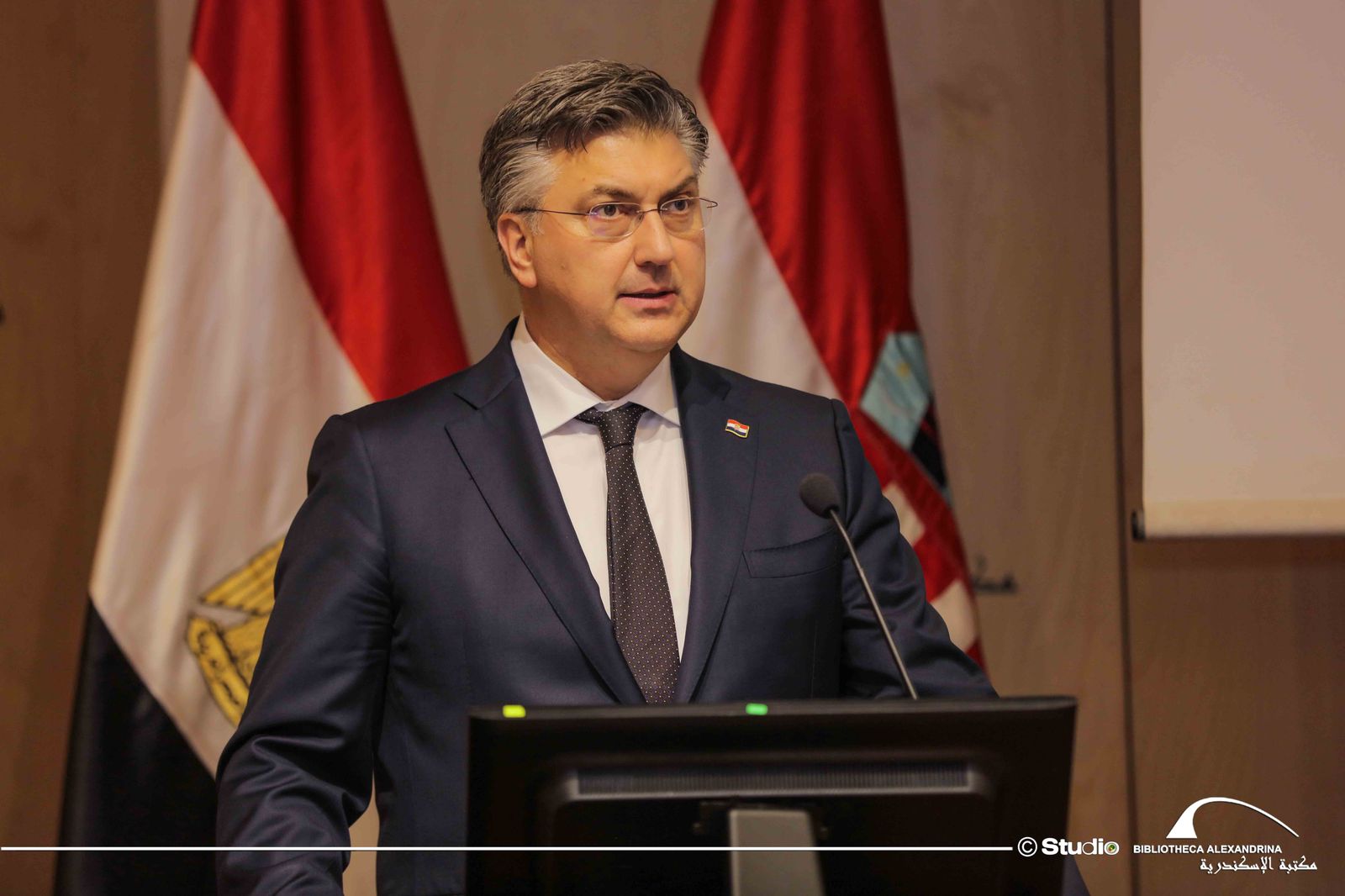 رئيس وزراء كرواتيا من مكتبة الإسكندرية: أي دعوة للتهجير القسري غير مقبولة