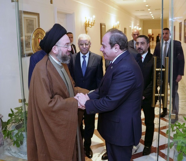 الرئيس السيسي وعمار الحكيم يؤكدان رفض التهجير لضمان حل عادل للقضية الفلسطينية