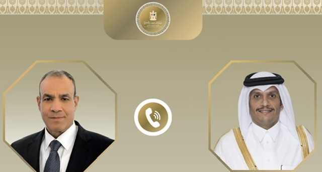 مصر وقطر تبحثان الجهود المشتركة لتثبيت وقف إطلاق النار بغزة
