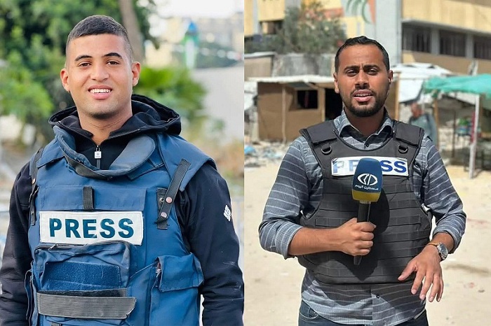 نقابة الصحفيين تُدين استهداف جيش الاحتلال للصحفيين محمد منصور وحسام شبات

