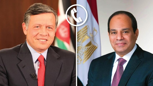 الرئيس السيسي وملك الأردن  يتبادلان التهاني بعيد الفطر