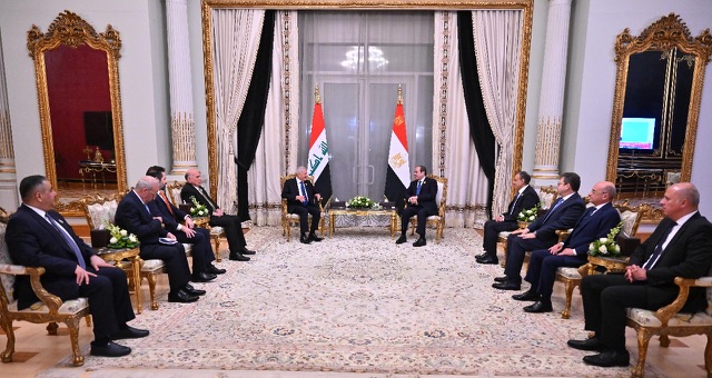 السيسي ورشيد يؤكدان دعم القضية الفلسطينية وتعزيز التعاون المصري العراقي
