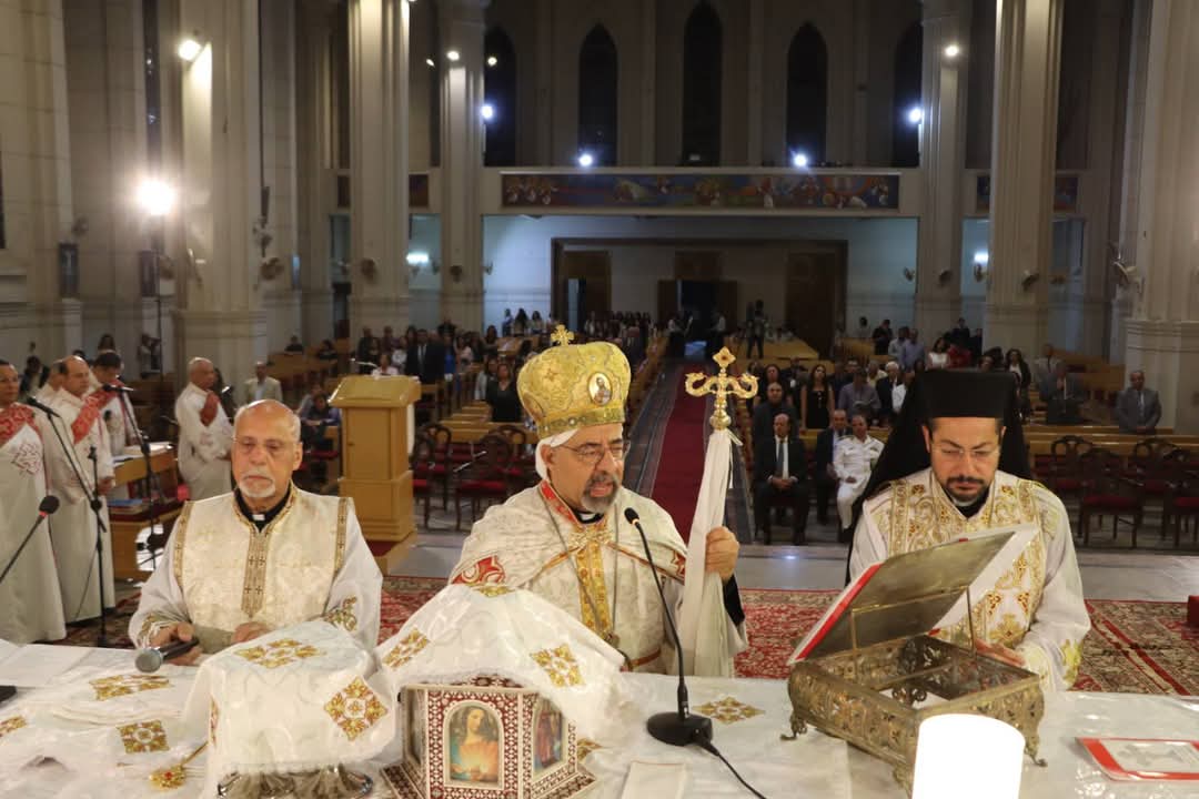 بطريرك الأقباط الكاثوليك يترأس قداس عيد القيامة المجيد 
