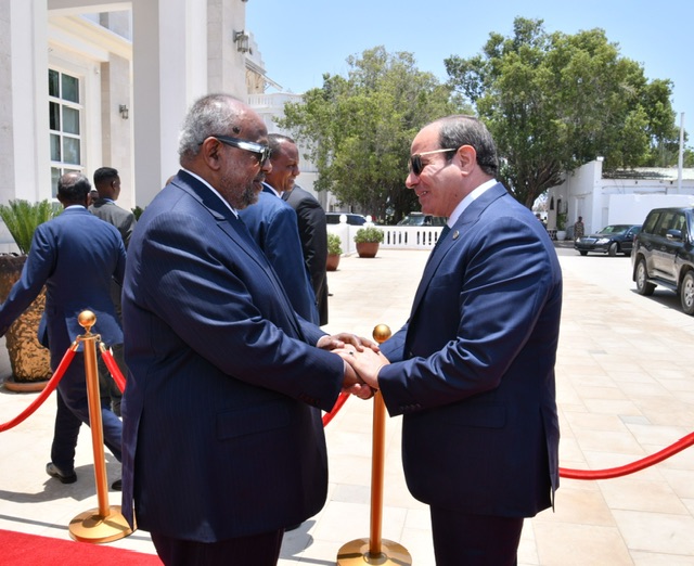 الرئيس السيسي يعود إلى أرض الوطن بعد زيارة ناجحة إلى جيبوتي 