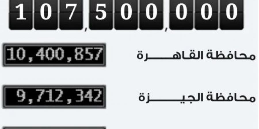جهاز الإحصاء: مصر تسجل نصف مليون نسمة خلال 5 شهور