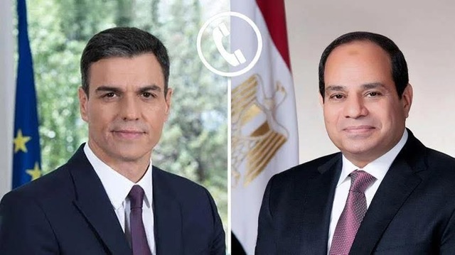 السيسي وسانشيز يجددان رفضهما للعدوان على غزة وتهجير الفلسطينيين