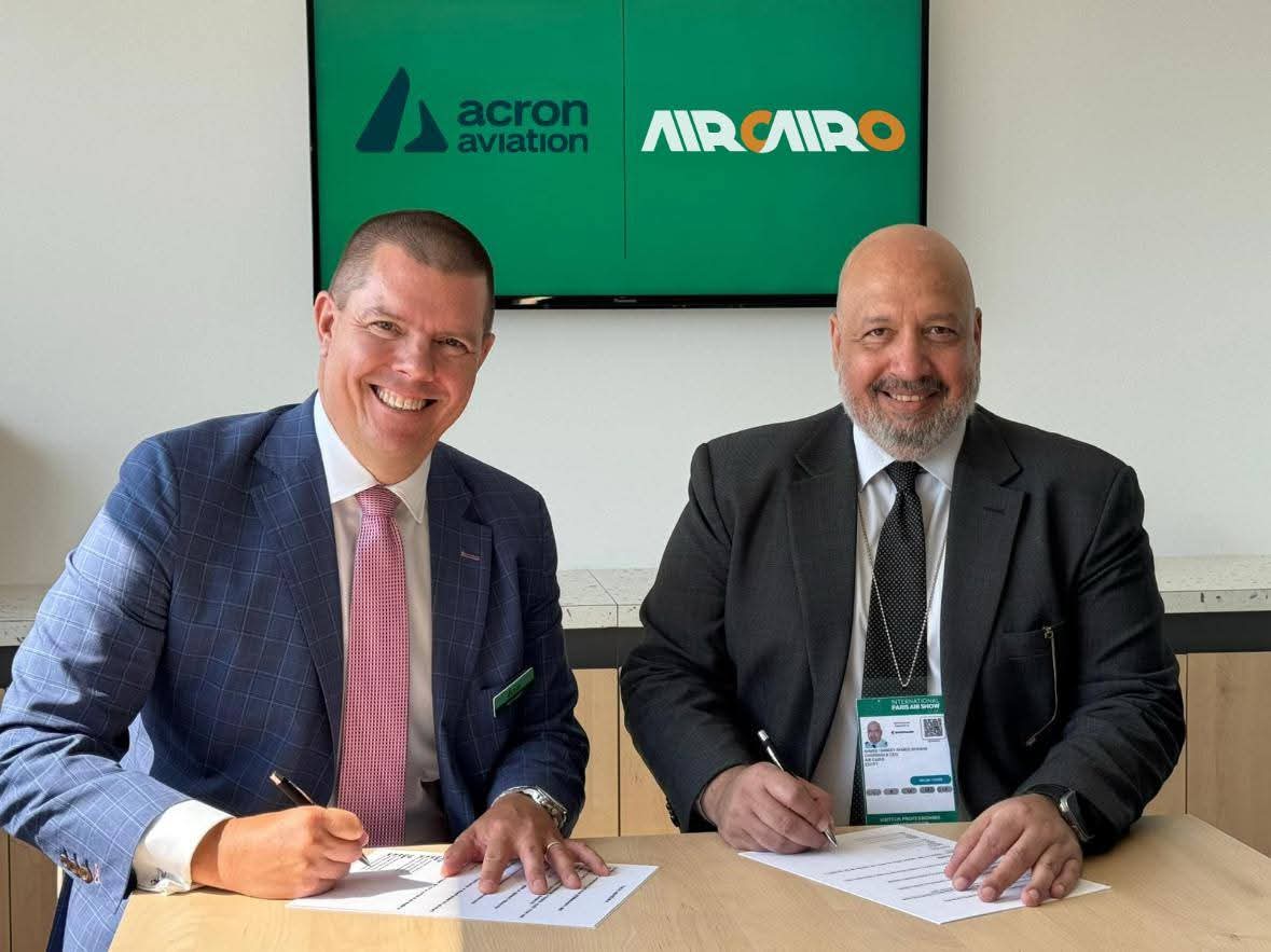 إير كايرو تطور برامج سلامة الطيران بشراكة استراتيجية مع Acron Aviation

