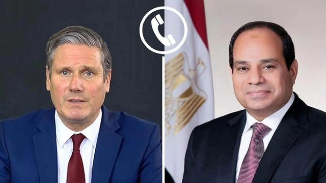 السيسي يبحث مع رئيس وزراء بريطانيا وقف التصعيد الإقليمي ويشدد على دعم الحل العادل للقضية الفلسطيني