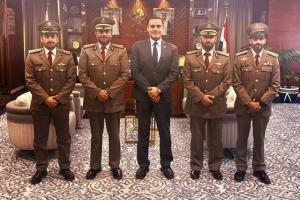 السفير طارق الأنصاري يستقبل وفد القوات المسلحة القطرية خلال مشاركته في ندوة عربية بالقاهرة