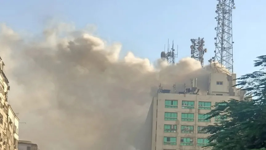 حريق في سنترال رمسيس يتسبب في تعطيل الانترنت وبث بعض قنوات التليفزيون