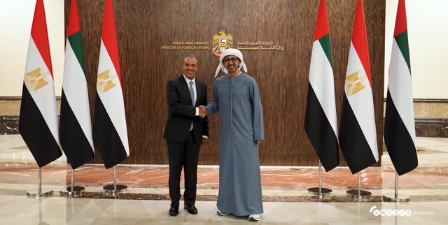 وزير الخارجية ونظيره الإماراتي يؤكدان اعتزازهما البالغ بالعلاقات المتميزة بين البلدين
