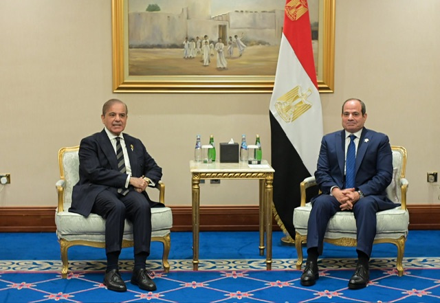 شهباز شريف يشيد بلقاء الرئيس السيسي والدور المصري في دعم غزة وتعزيز الشراكة مع باكستان