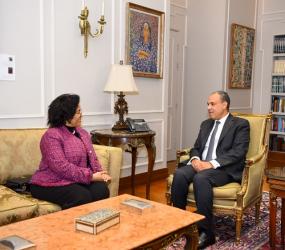 وزير الخارجية يبحث مع المديرة التنفيذية للنيباد سبل تعزيز التعاون التنموي في أفريقيا