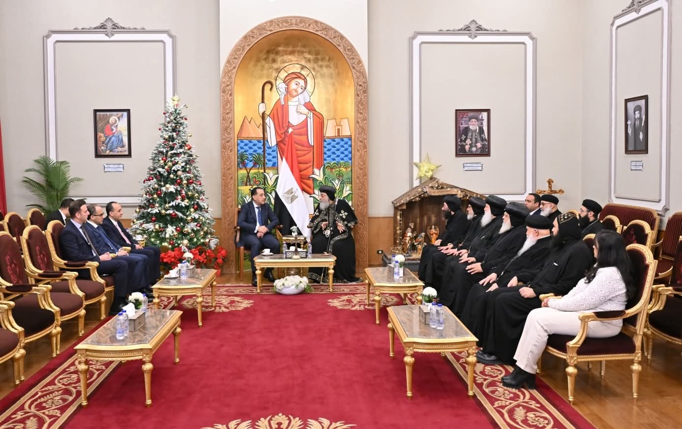 رئيس الوزراء يهنئ البابا تواضروس بعيد الميلاد المجيد ويشيد بدور الكنيسة في تعزيز الوحدة الوطنية 