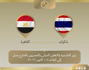 في أول زيارة منذ 30 عاماً..  وزير الخارجية يصل إلي تايلاند