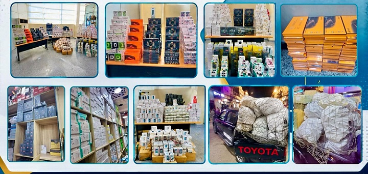 القومي لتنظيم الاتصالات يضبط أكثر من 3000 هاتف وآلاف الأجهزة الذكية المخالفة خلال حملة بالقاهرة