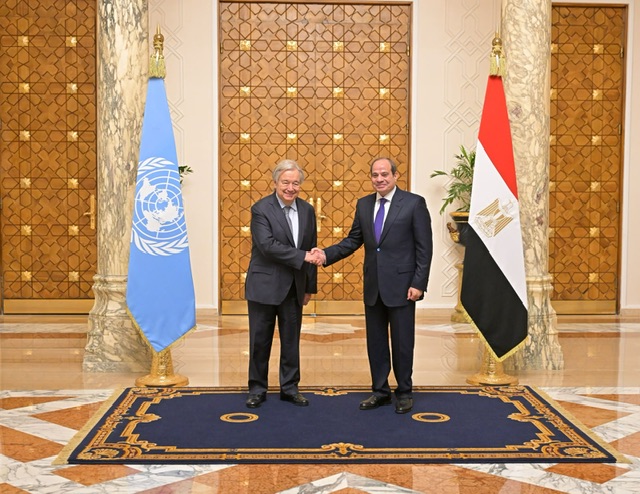 الرئيس السيسي وجوتيريش يبحثان تطورات غزة والأوضاع الإقليمية وإصلاح منظومة الأمم المتحدة