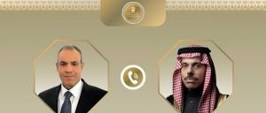وزير الخارجية ونظيره السعودي يبحثان احتواء الأزمة الإقليمية ومنع التصعيد عبر الحلول السياسية