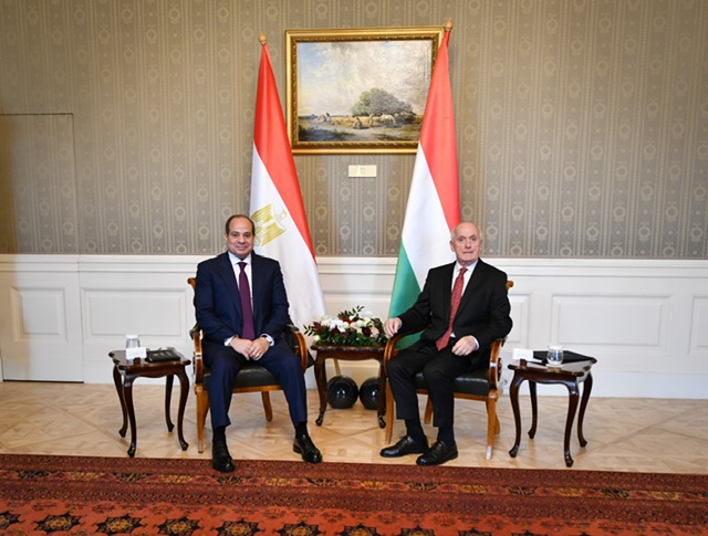 الرئيس السيسي يؤكد لنظيره المجري الحرص على الارتقاء بالشراكة الاستراتيجية بين مصر والمجر