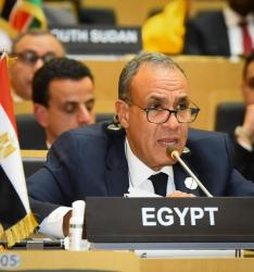 وزير الخارجية يلقي كلمة أمام الاتحاد الأفريقي حول عضوية الاتحاد في مجموعة العشرين