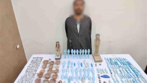 الداخلية: ضبط 509 قطع أثرية بحوزة شخص بأسيوط بقصد الاتجار