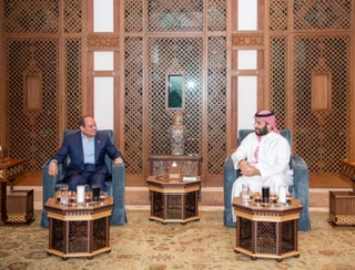 الرئيس السيسي وولي العهد السعودي يؤكدان أهمية سرعة البدء في عملية إعادة إعمار غزة