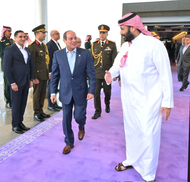 الرئيس السيسي وولي العهد السعودي يؤكدان أهمية سرعة البدء في عملية إعادة إعمار غزة