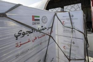 وصول طائرة مساعدات إماراتية إلى العريش محملة بـ100 طن لدعم أهالي غزة