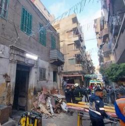 مصرع 3 أشخاص وإصابة 3 آخرين في انهيار سقف عقار بمنطقة محرم بك بالإسكندرية


