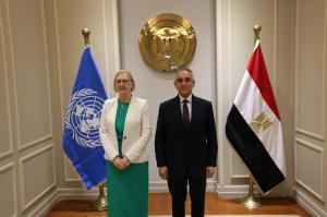 وزير العدل يبحث مع مساعد أمين الأمم المتحدة لدعم بناء السلام  التعاون في مجالات سيادة القانون