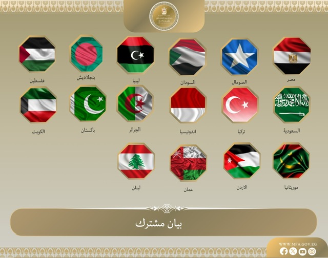 مصر و15 دولة يدينون إعلان إسرائيل تعيين مبعوث لدى 