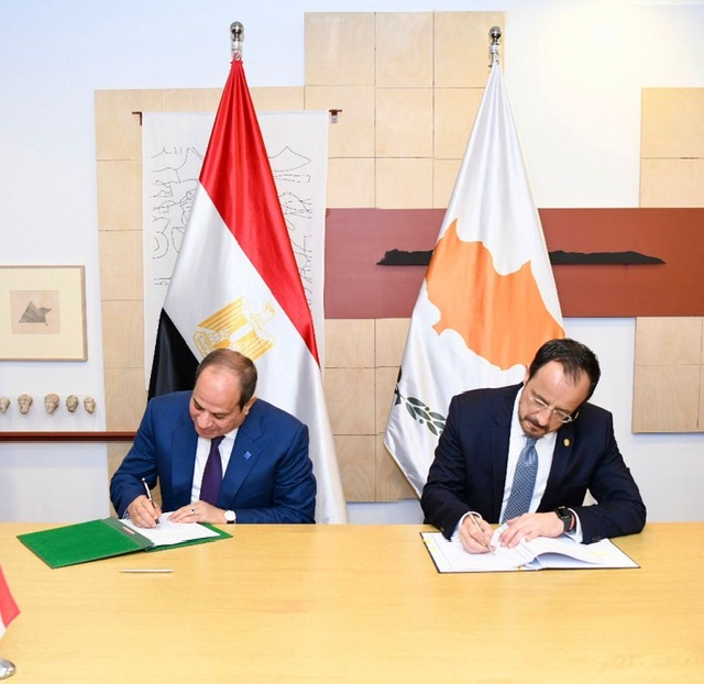السيسي ورئيس قبرص يوقعان إعلان الشراكة الاستراتيجية.. وتنسيق مشترك بشأن غزة والطاقة والأمن الإقليمي
