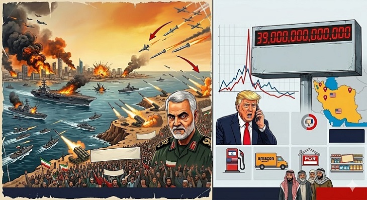 قبل ساعات من الجحيم: الغزو البري لإيران يرفع ديون أمريكا لـ 39 تريليون دولار