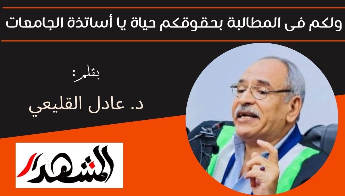 ولكم فى المطالبة بحقوقكم حياة يا أساتذة الجامعات 