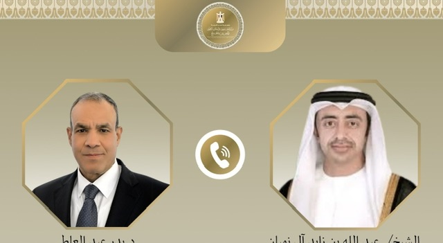 وزير الخارجية ونظيره الإماراتي يبحثان العلاقات الثنائية والتطورات الإقليمية