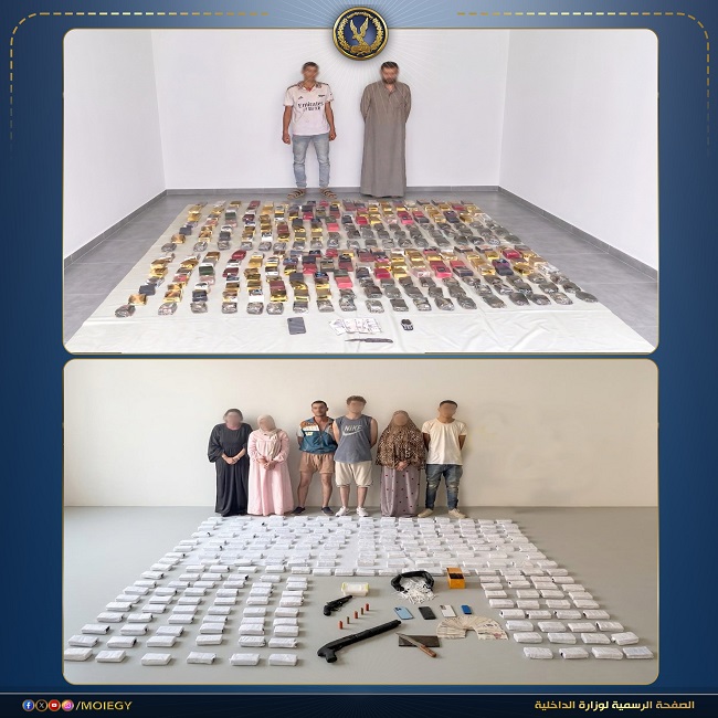 مصرع 5 تجار مخدرات وضبط آخرين بحوزتهم مواد بقيمة 192 مليون جنيه بقنا وأسيوط وسوهاج