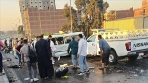 مصرع 7 أشخاص واصابة 10 آخرين  فى حادث تصادم سيارتين بطريق مصر الاسكندرية  الزراعي